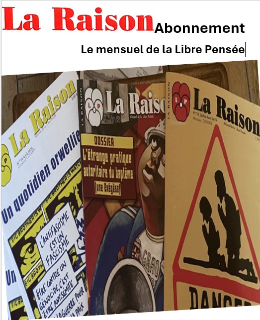 Abonnement annuel au mensuel de la Libre Pensée